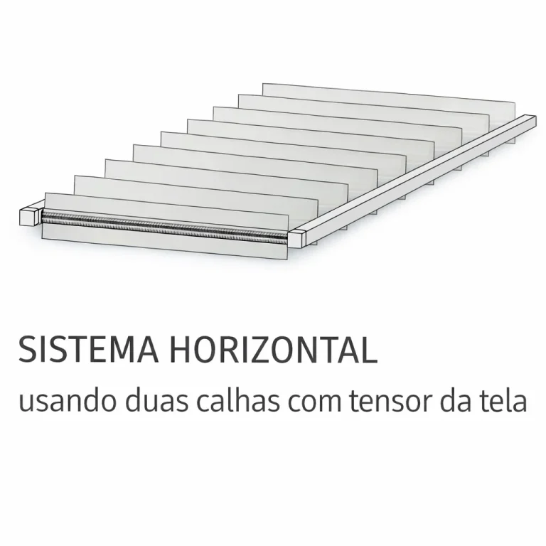 Estore de bandas verticais à medida com sistema horizontal