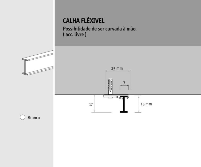calha flexivel para cortinas controsol