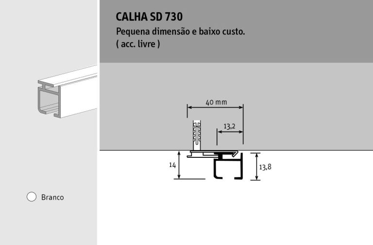 calha hospitalar em aluminio