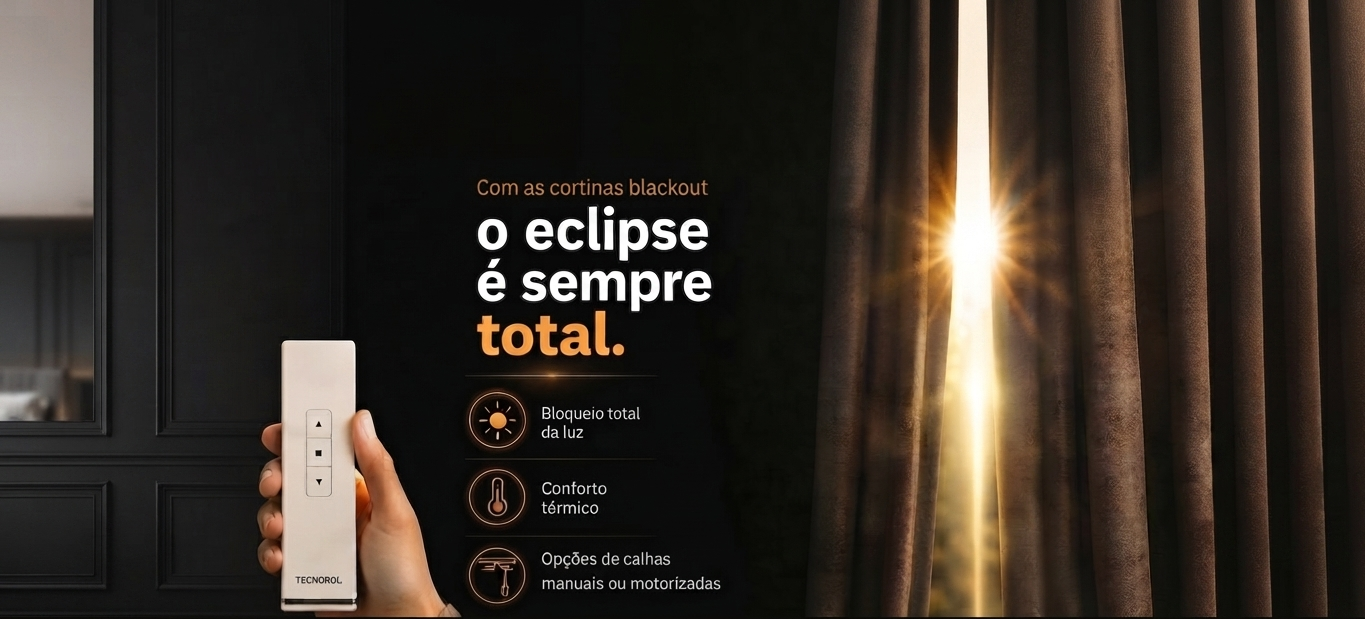Cortinas blackout Controsol com controlo de luz e conforto térmico