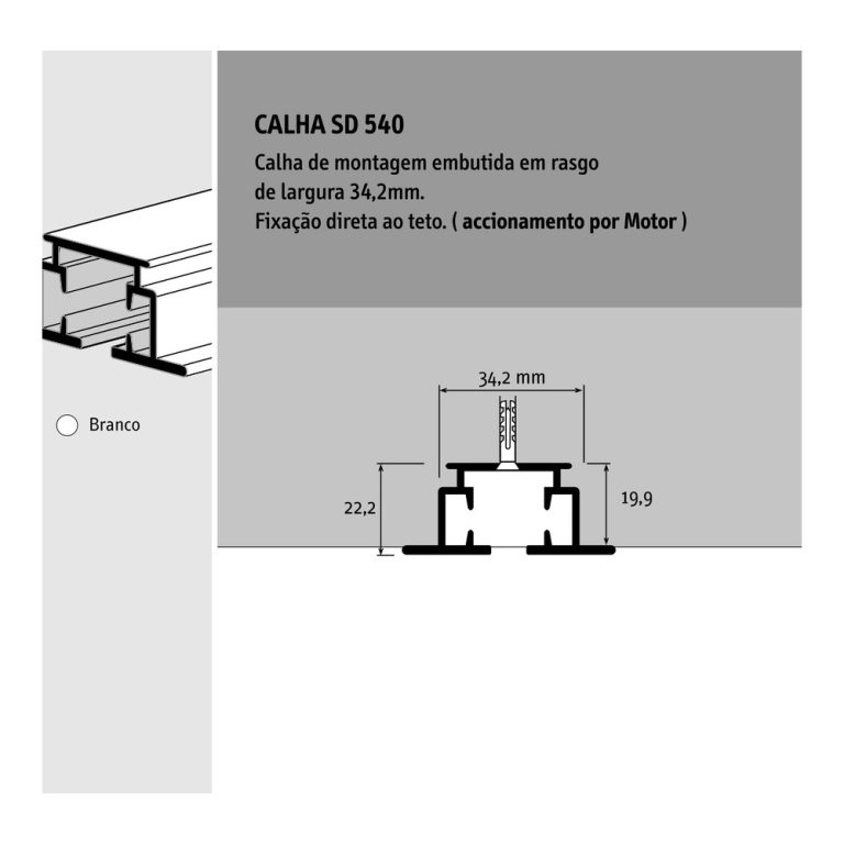 calha embutida sd540 controsol