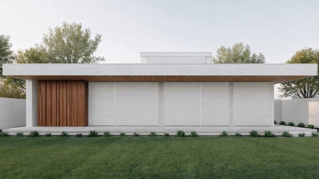 Persianas exteriores em fachada residencial no glossário de estores da Controsol